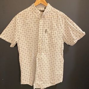 Men's retro-style button down short sleeve shirt